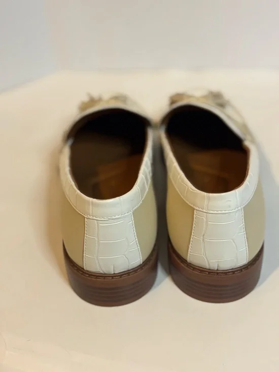 Franco Sarto Cream and White Tassel Loafers - Picture 3 of 9